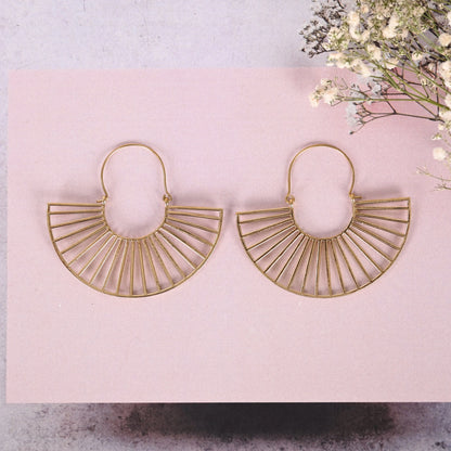 Gold-Plated Circular Hoop Earrings