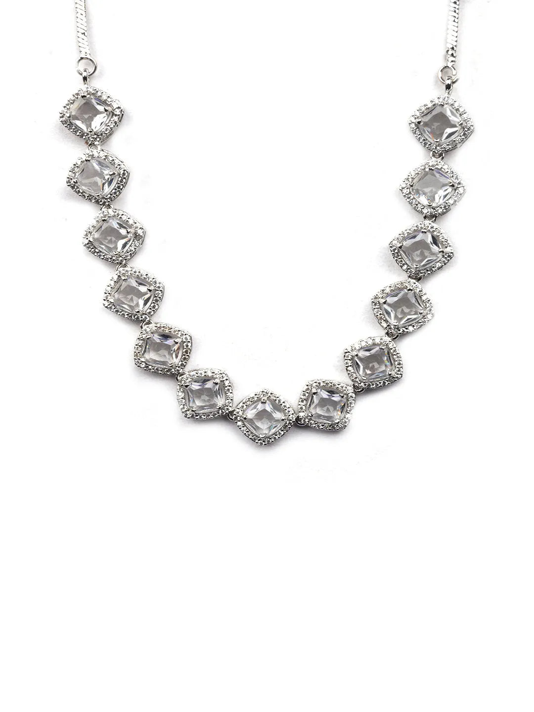 Eternal Sparkle: Clear AD Sleek Necklace