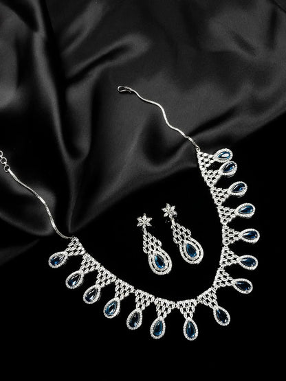 AD CZ jewelry designer necklace set featuring exquisite craftsmanship and stunning design