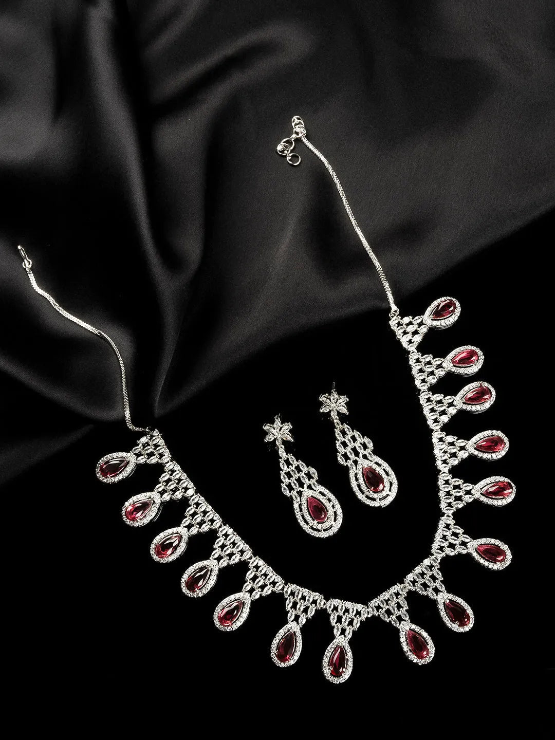 AD CZ jewelry designer necklace set featuring exquisite craftsmanship and stunning design