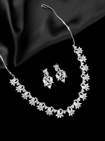 AD CZ jewelry designer necklace set featuring exquisite craftsmanship and stunning design