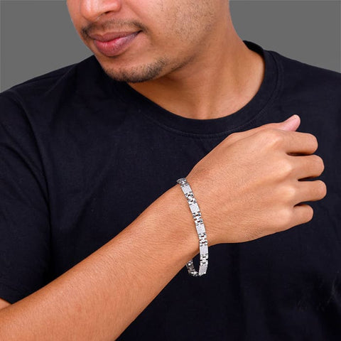 Sterling Silver Courage Bracelet For Him