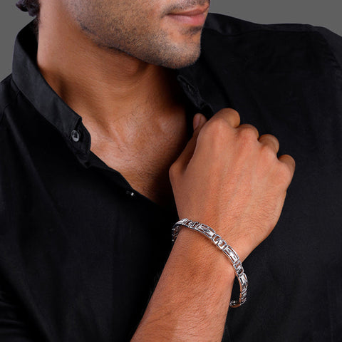 Sterling Silver Classy Link Bracelet For Him