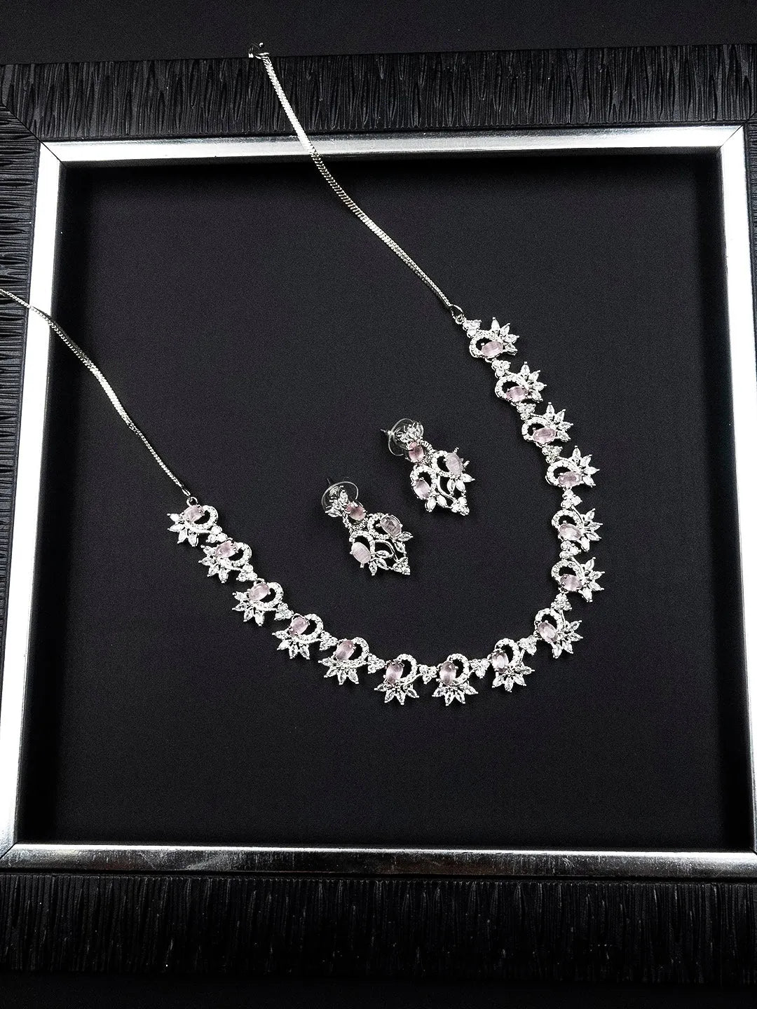 AD CZ jewelry designer necklace set featuring exquisite craftsmanship and stunning design