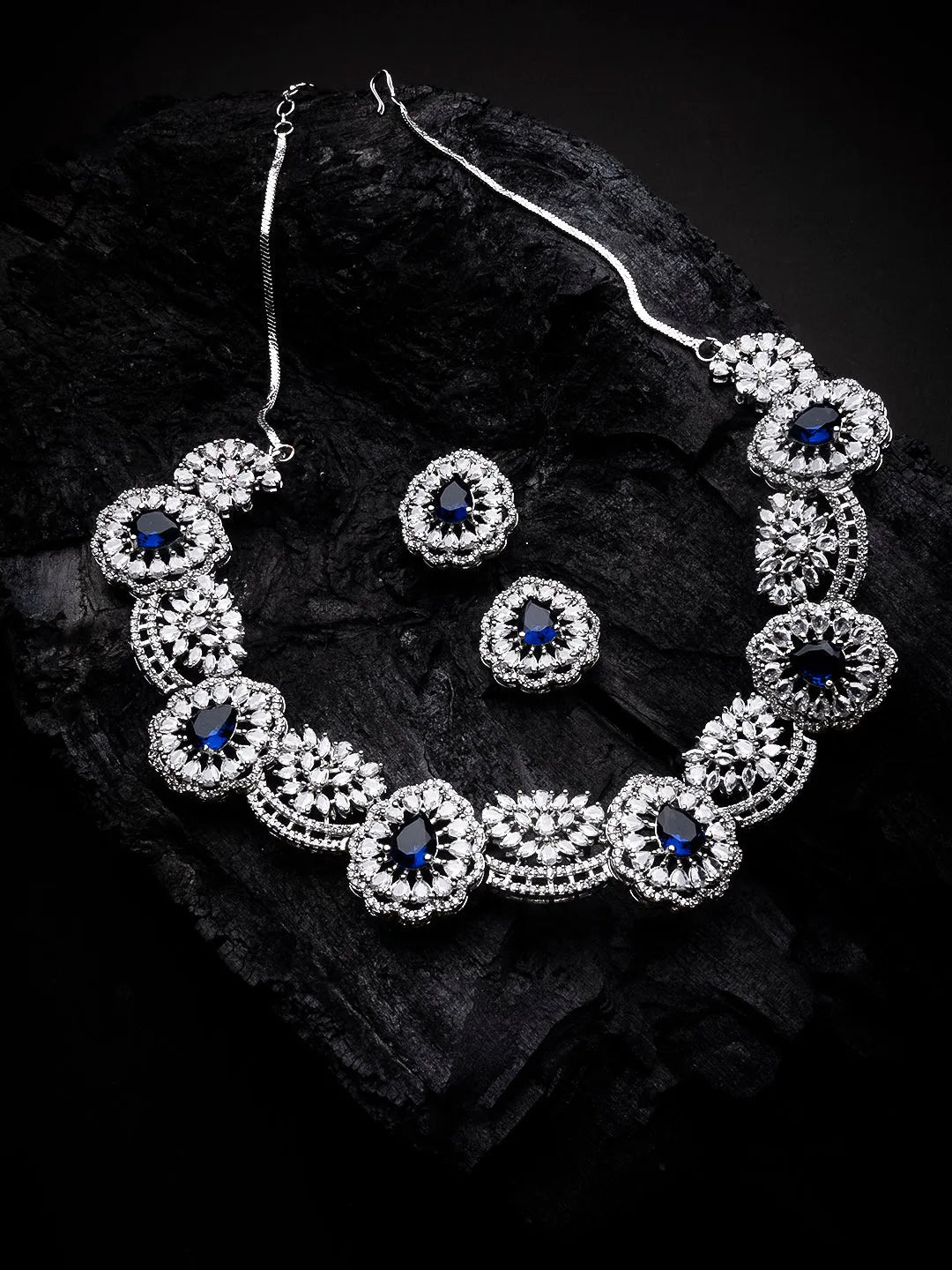 AD CZ jewelry designer necklace set featuring exquisite craftsmanship and stunning design