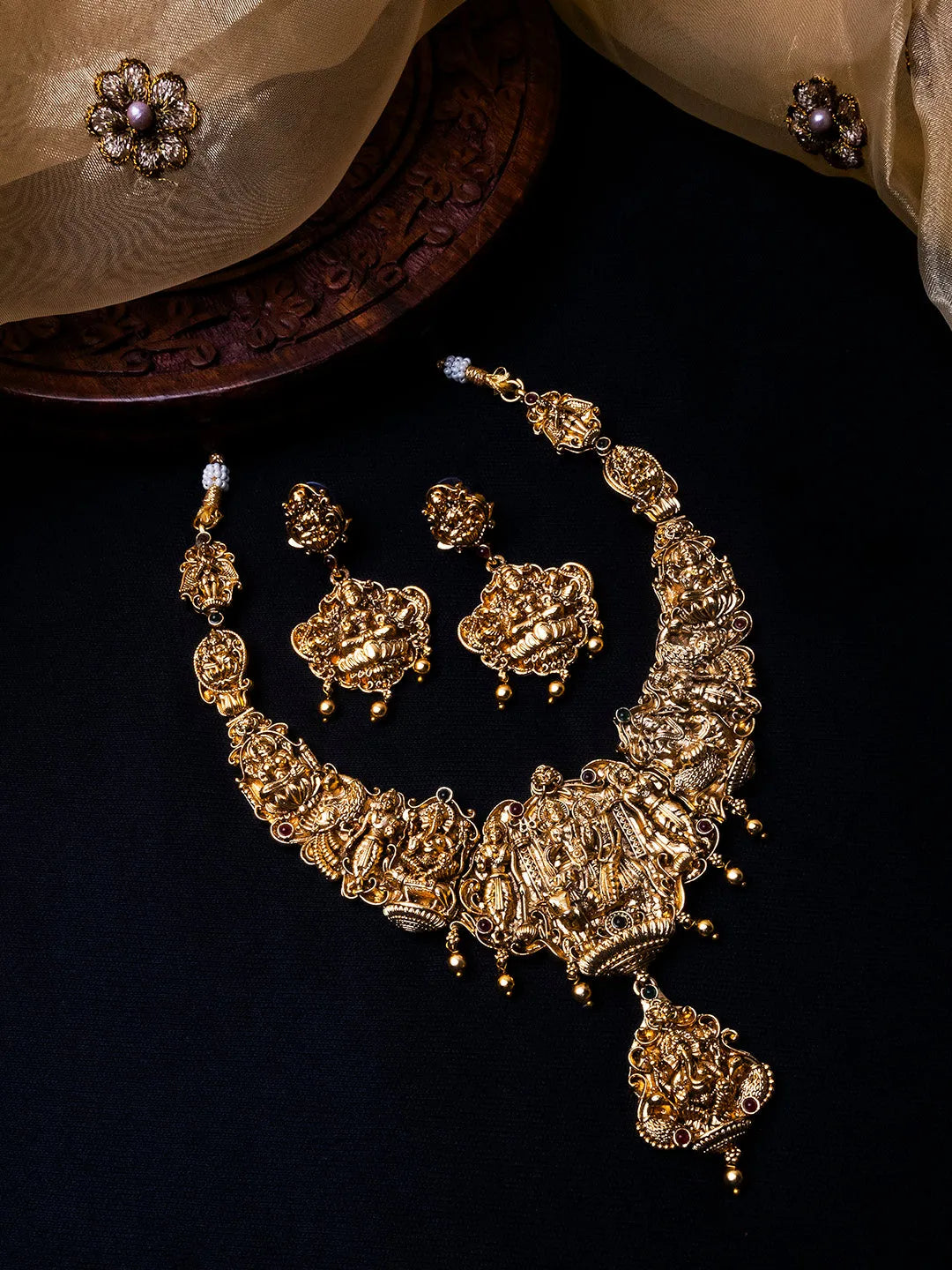 Classic Shiv Parivar Necklace Set