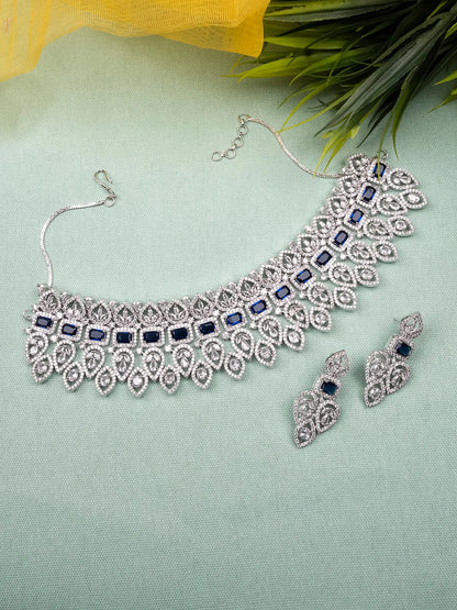 AD CZ jewelry designer necklace set featuring exquisite craftsmanship and stunning design