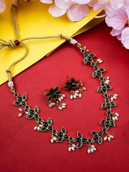 Green Lotus Kemp Necklace Set