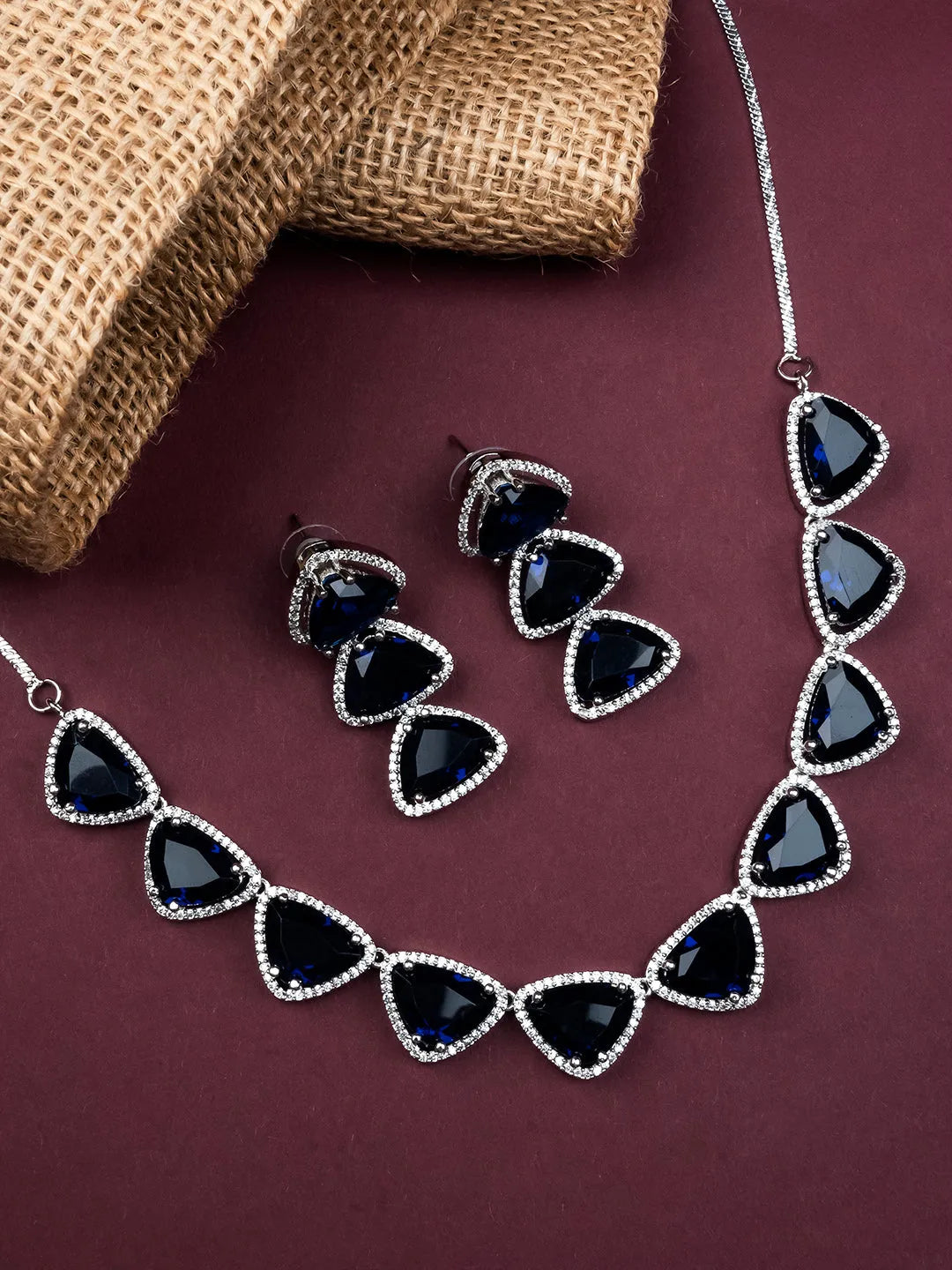 AD CZ jewelry designer necklace set featuring exquisite craftsmanship and stunning design