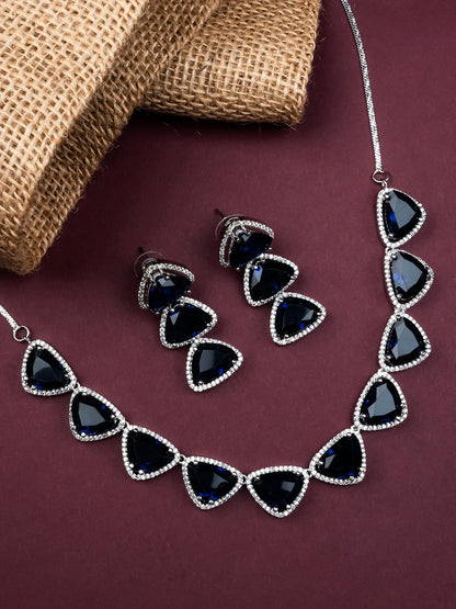 AD CZ jewelry designer necklace set featuring exquisite craftsmanship and stunning design