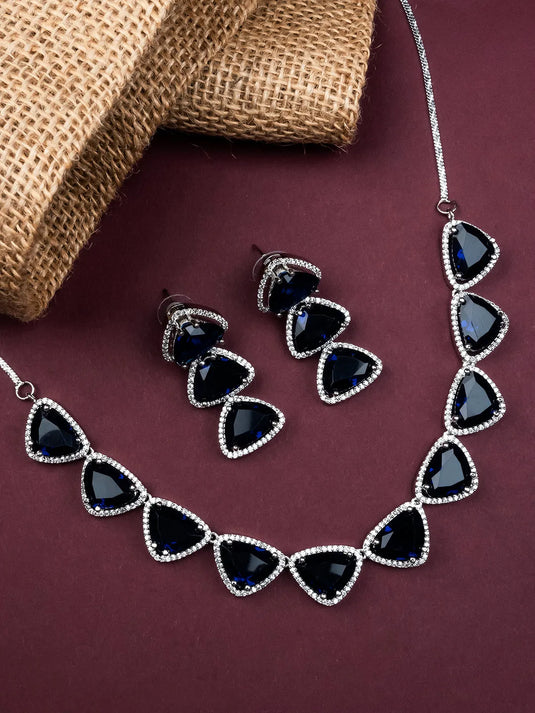 AD CZ jewelry designer necklace set featuring exquisite craftsmanship and stunning design