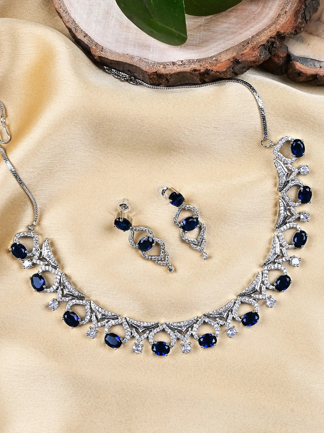 AD CZ jewelry designer necklace set featuring exquisite craftsmanship and stunning design