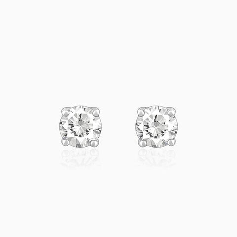 925 Sterling Silver Zircon Stud Earrings