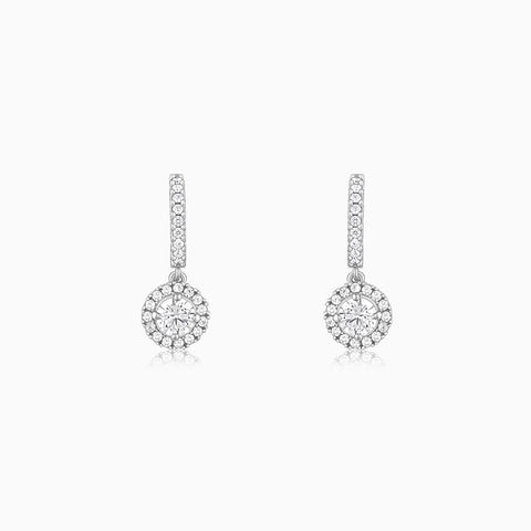 Sterling Silver Zircon Drizzle Drop Earrings