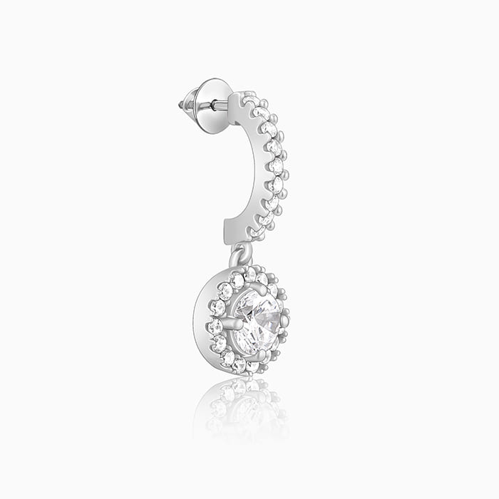 Sterling Silver Zircon Drizzle Drop Earrings