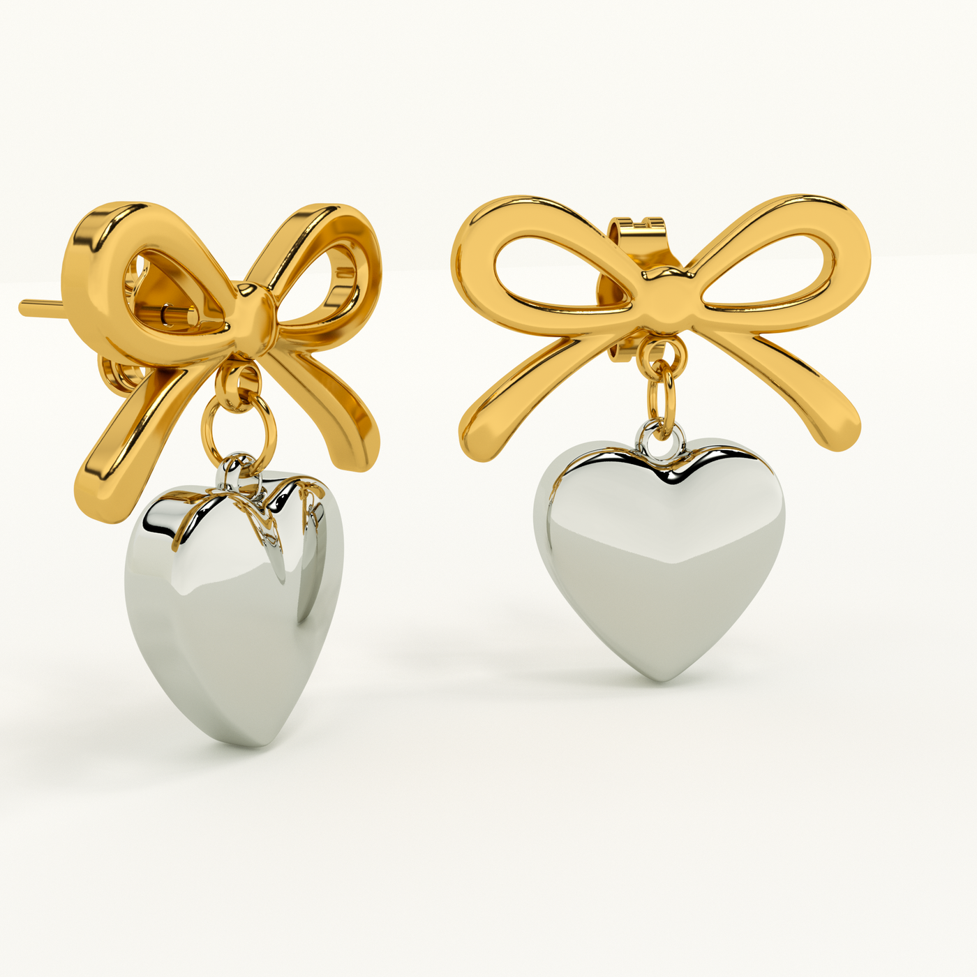 Bi-metal Wrapped With Love Earrings