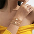 Fashionable Dainty Gold-Plated Bracelet (Pack Of 4) Destiny Jewels