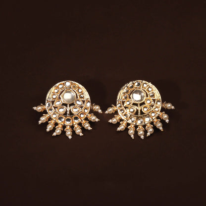 Charming Kundan Studded With Pearls Earring For Women