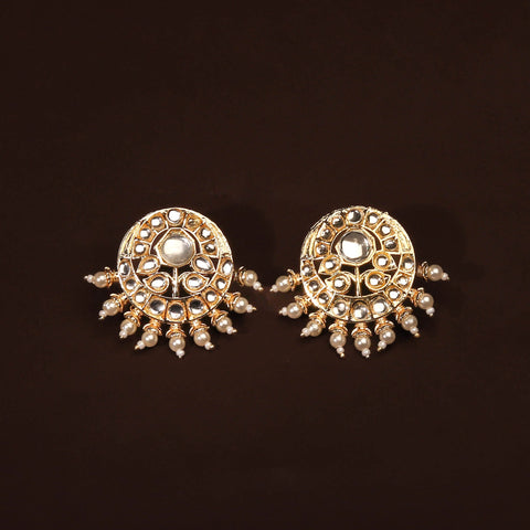 Charming Kundan Studded With Pearls Earring For Women