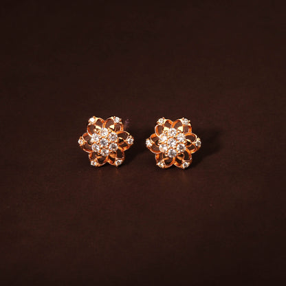 Absolute Gorgeous Floral Inspired CZ Studded Earring For Women