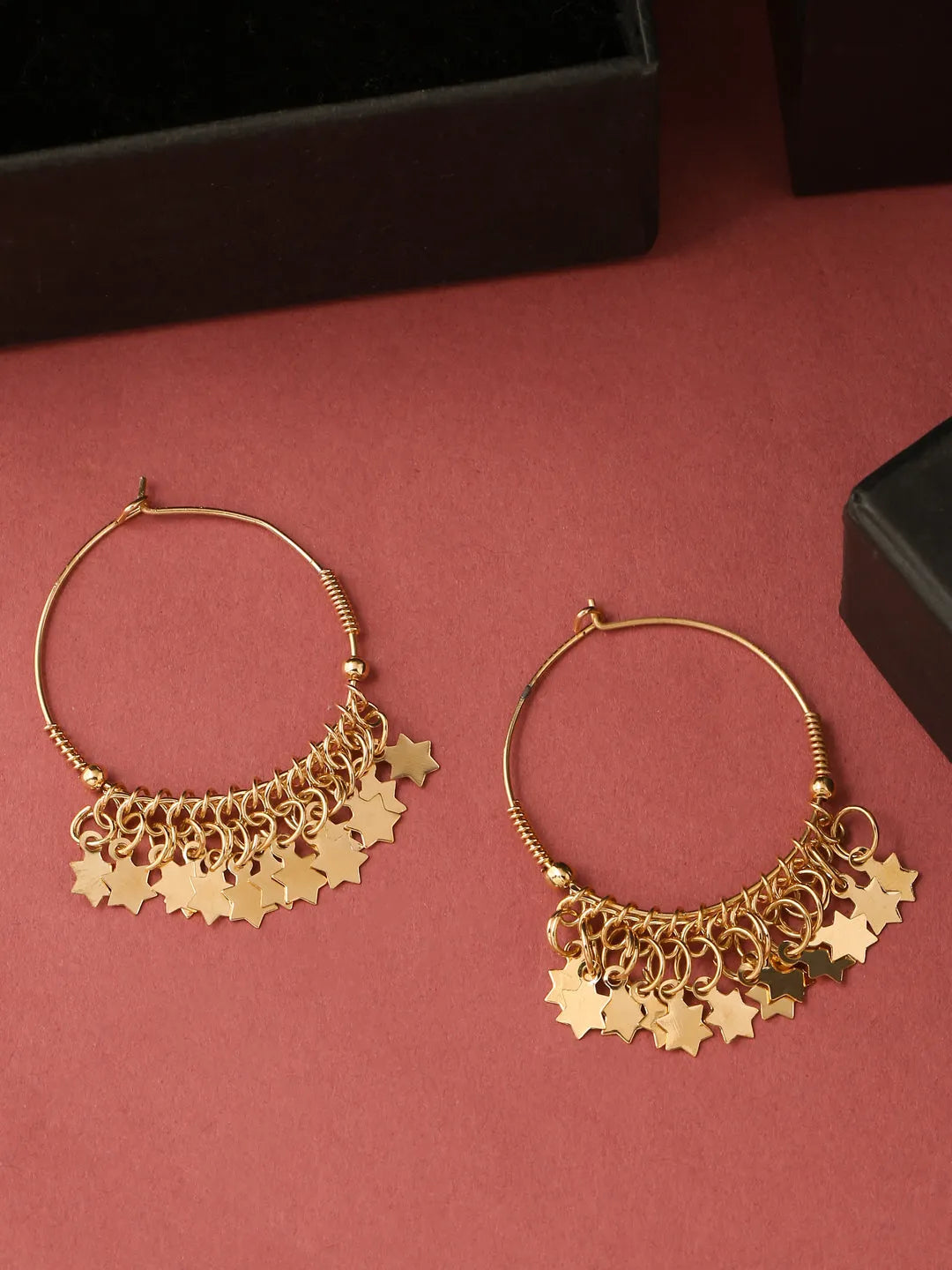 gold plated hoop earrings