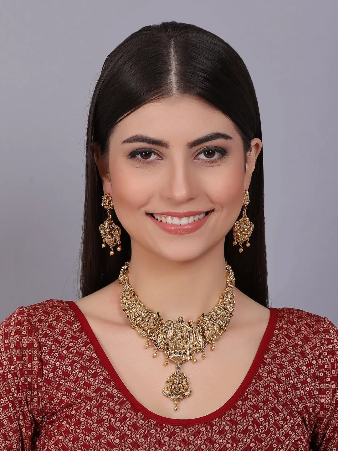 Classic Shiv Parivar Necklace Set