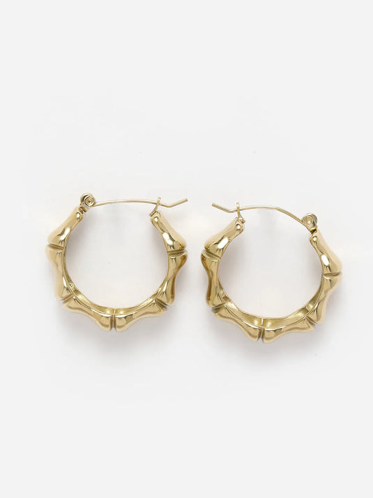 Gold plated hoop earrings