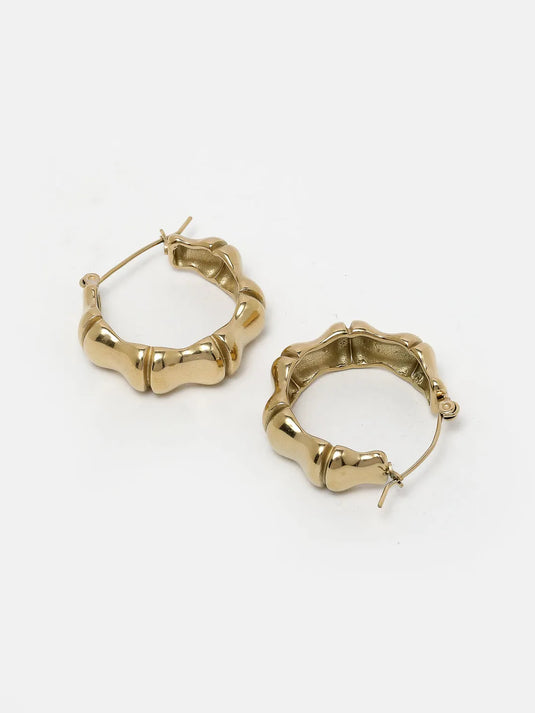 Gold plated hoop earrings