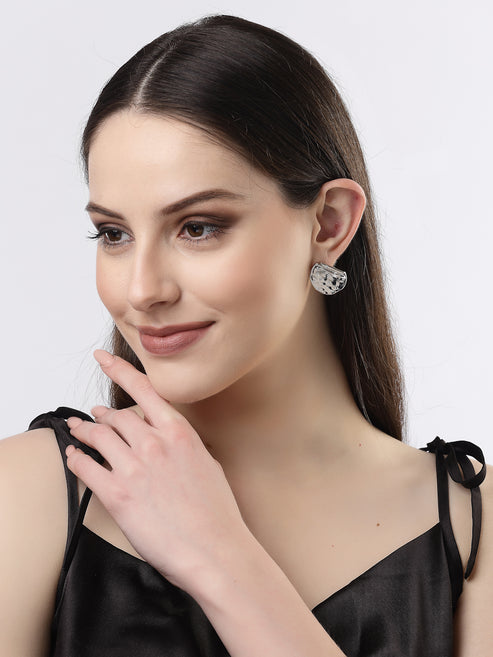 Women Silver-Plated Contemporary Studs Earrings