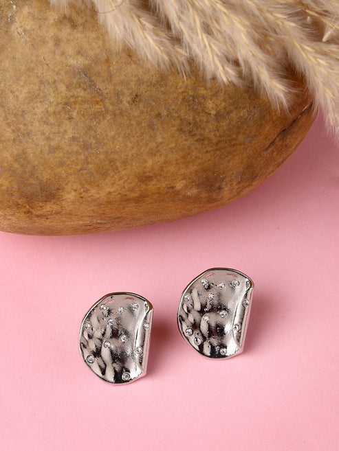Women Silver-Plated Contemporary Studs Earrings