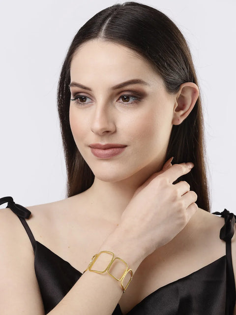 Gold-plated Western Cuff Bracelet