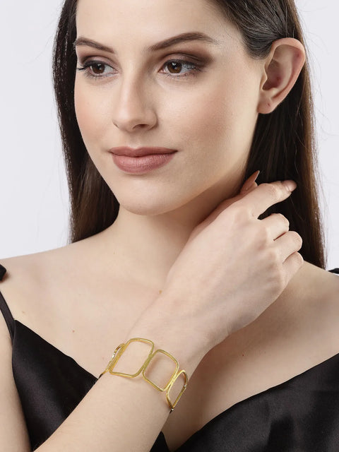 Gold-plated Western Cuff Bracelet