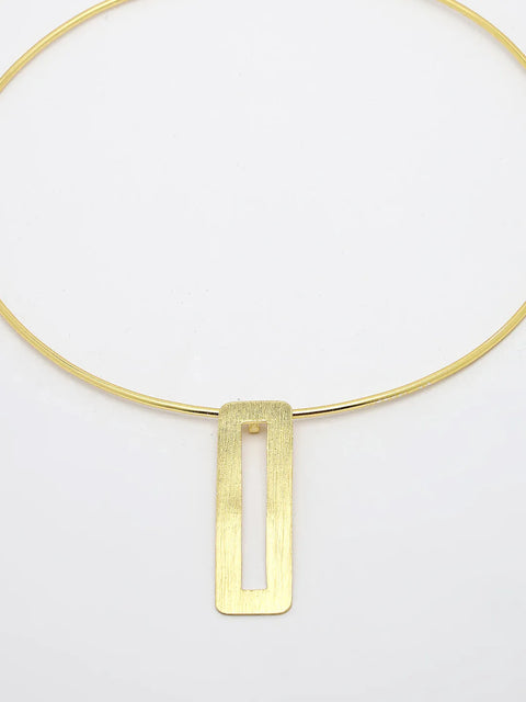 Gold-plated Circular Choker Necklace