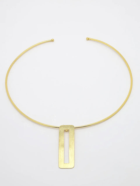 Gold-plated Circular Choker Necklace