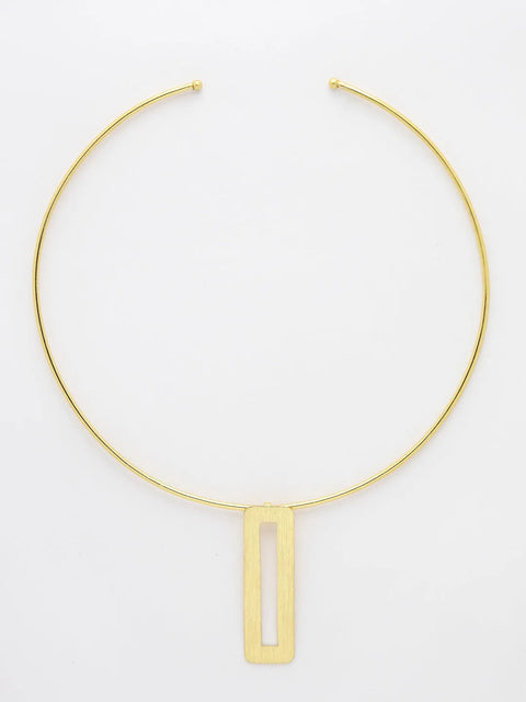 Gold-plated Circular Choker Necklace