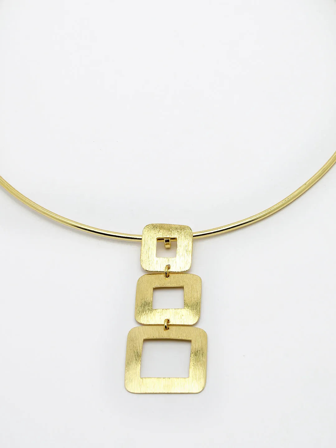 Gold-plated Circular Choker Necklace