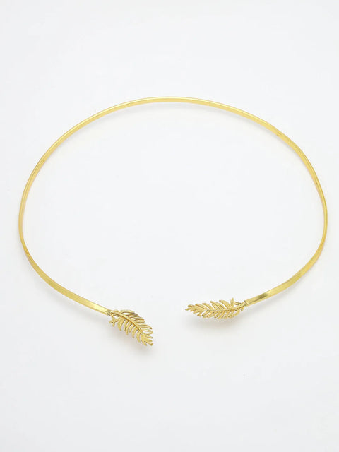 Gold-plated Circular Choker Necklace