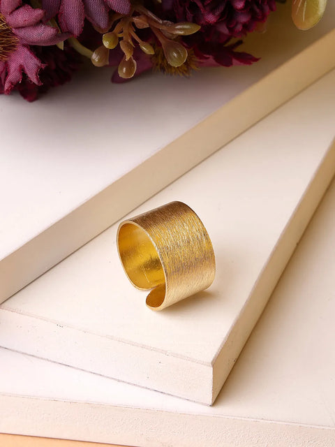 Gold-plated Solid Adjustable Finger Ring