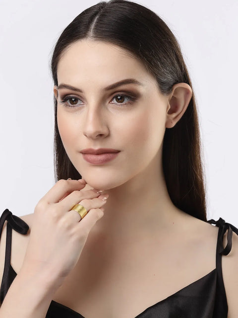 Gold-plated Solid Adjustable Finger Ring