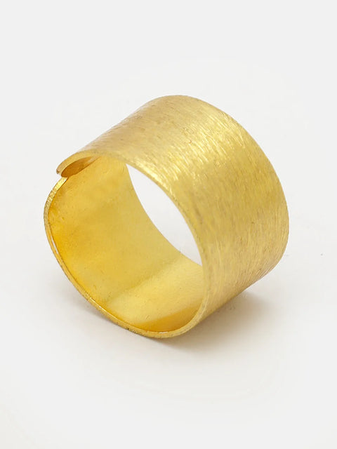 Gold-plated Solid Adjustable Finger Ring