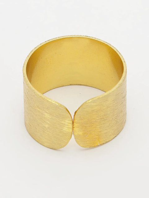 Gold-plated Solid Adjustable Finger Ring