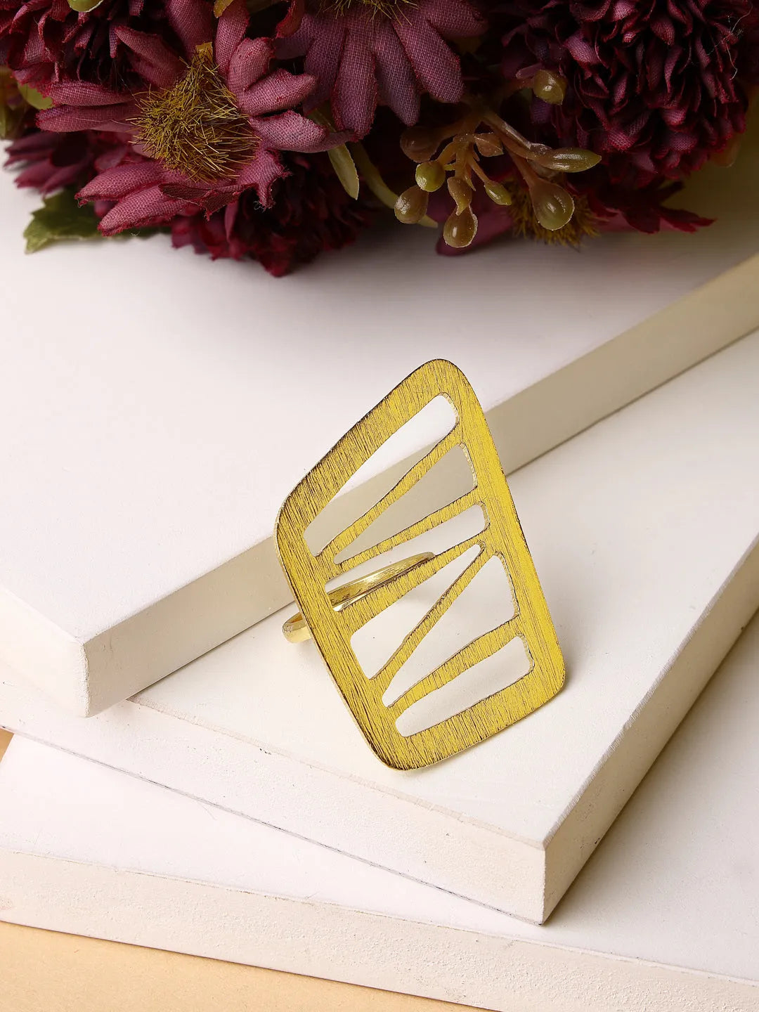 Gold-plated Solid Adjustable Finger Ring