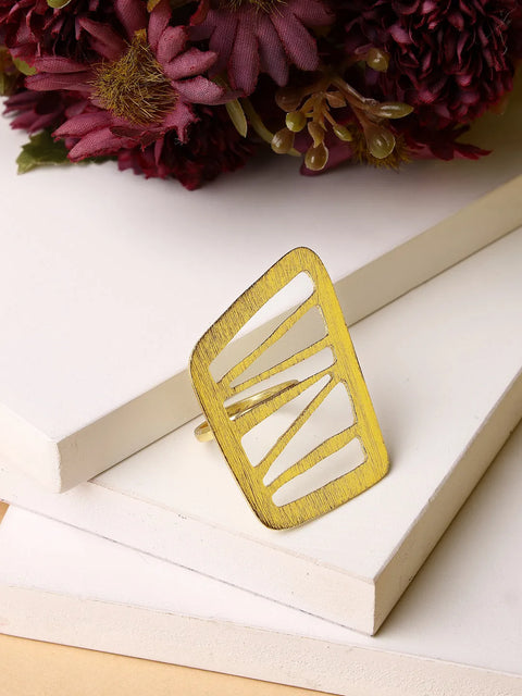 Gold-plated Solid Adjustable Finger Ring