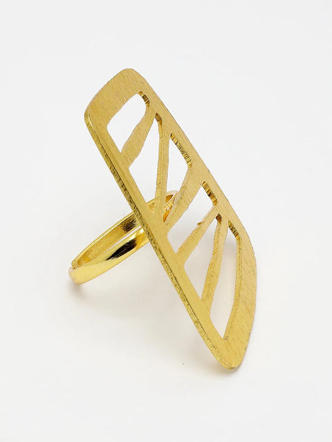 Gold-plated Solid Adjustable Finger Ring