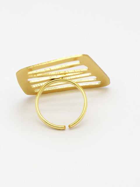 Gold-plated Solid Adjustable Finger Ring