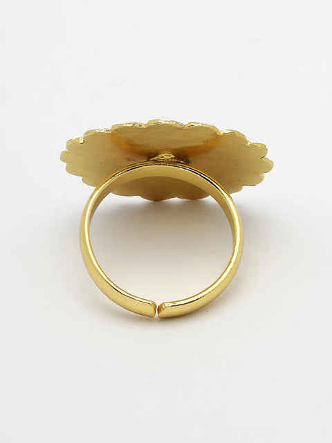 Gold-plated Circular Adjustable Finger Ring