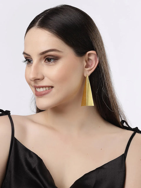 Gold-plated Geometric shape Drop Earrings