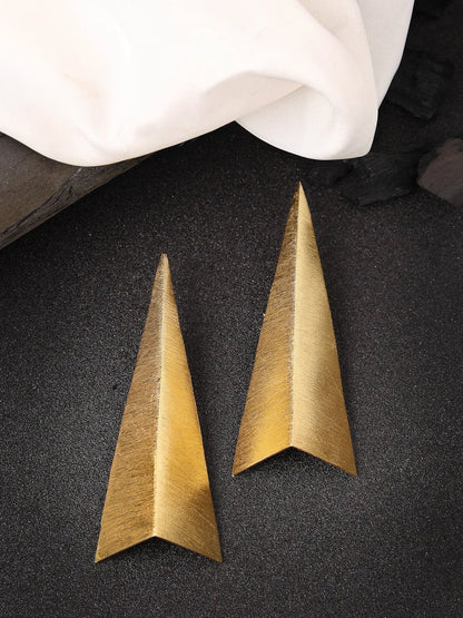 Gold-plated Geometric shape Drop Earrings