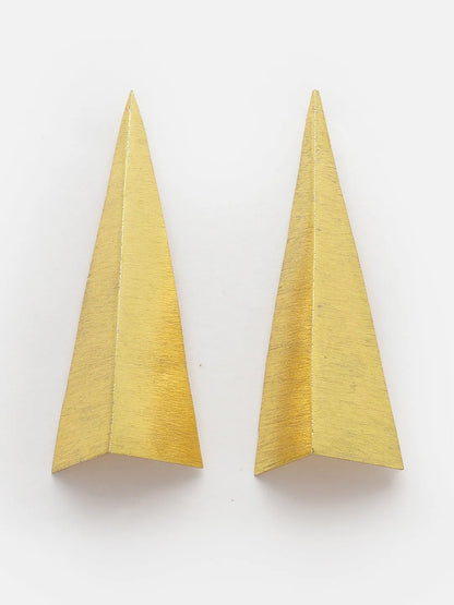 Gold-plated Geometric shape Drop Earrings