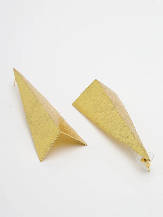 Gold-plated Geometric shape Drop Earrings